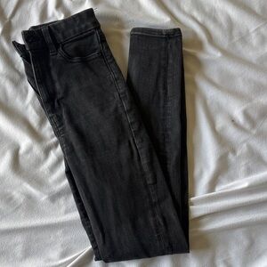 American Eagle Black Denim Jeans Next Level Stretch 00 Regular